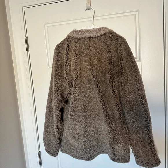 True Grit Fleece Quarter-Zip Pullover – Men’s Small – Brown-EXCELLENT cond. - Picture 4 of 4